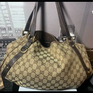 Authentic Gucci GG Signature Shoulder Bag